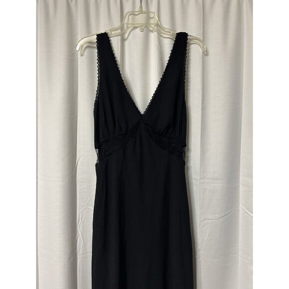 Wild Fable Womens Black Slinky Y2K Slip Dress Witchy Whimsigoth Lace M - Picture 2 of 6